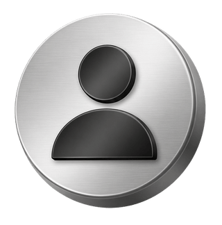Élément décoratif de la page FAQ représentant un avatar utilisateur en argent 3D